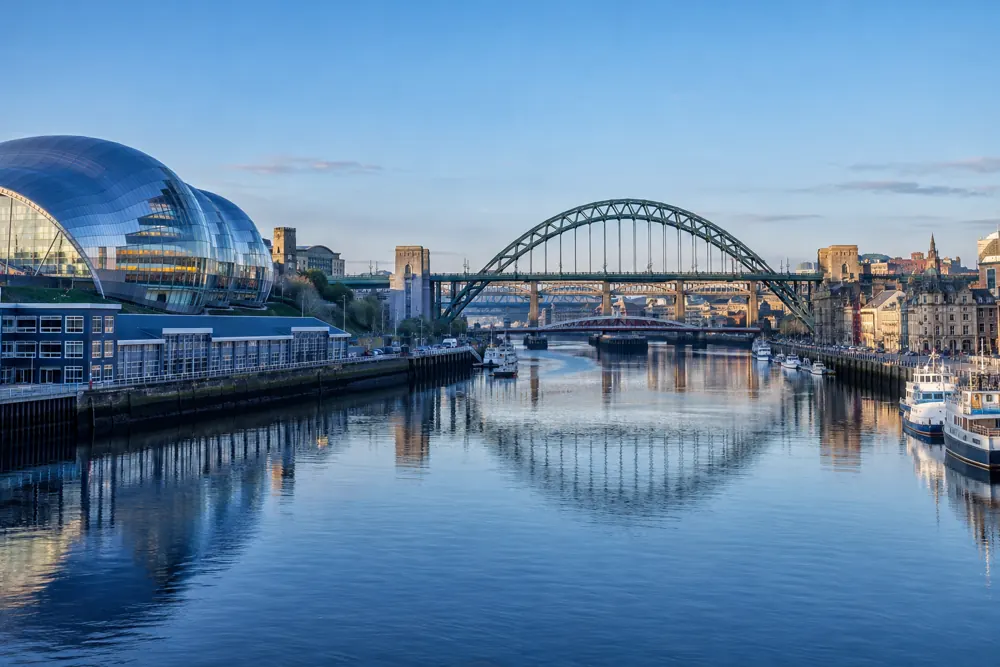 Tyne Bridge and the Newcastle commercial quayside