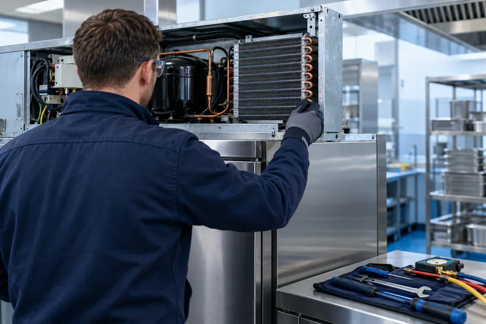 Refrigeration Repair equipment in a UK commercial setting